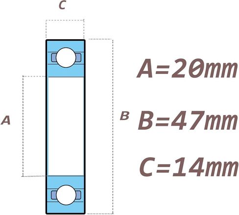 10 PCS 6203-2RS Double Sealed Deep Groove Ball Bearings, 17x40x12mm, Pre-Lubricated with Double Red Rubber Seal & High RPM Support 6203DDU 6203VV in Kuwait