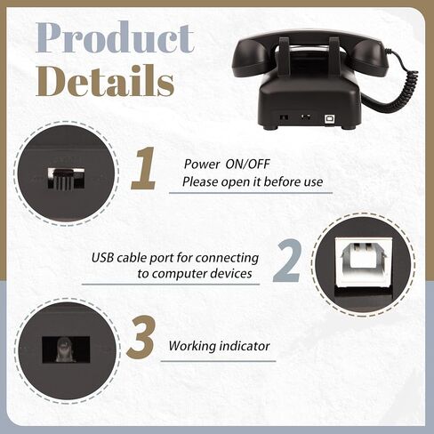 هاتف الزفاف الصوتي الخاص بكتاب الضيوف (عتيق، أبيض طازج) in Kuwait