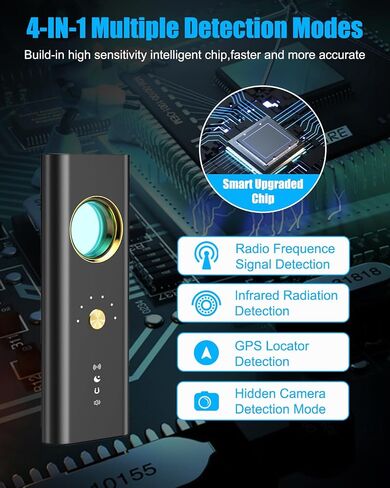 Premium Camera Detectors and Bug Detector, Camera Detector for Hotels, GPS Tracker Detector, RF Detector, 4 Pro Modes, 5 Levels Sensitivity, 28H Working Time, Spy Camera Detector in Saudi Arabia