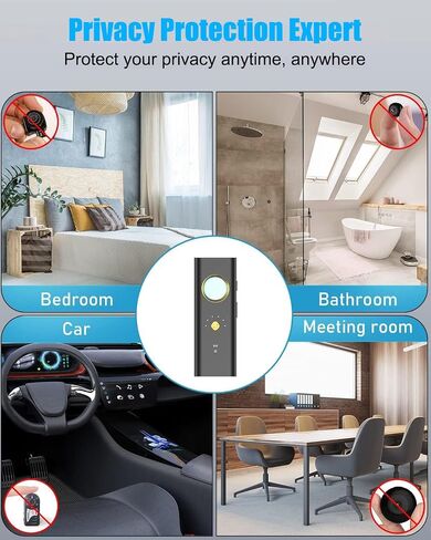 Premium Camera Detectors and Bug Detector, Camera Detector for Hotels, GPS Tracker Detector, RF Detector, 4 Pro Modes, 5 Levels Sensitivity, 28H Working Time, Spy Camera Detector in Saudi Arabia