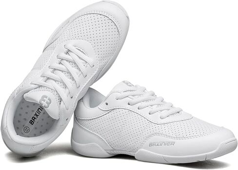 White Cheerleading Shoes for Girls Lightweight Competition Cheer Shoes Kids Dacne Sneakers in Kuwait