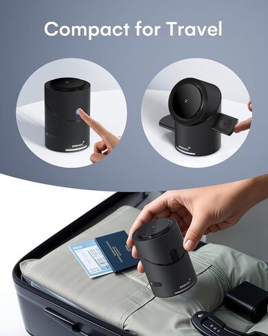 ZEEHOO 3 in 1 Charging Station for Apple Devices, Mag-Safe Charger Stand, Qi2 15W Auto-Rotating Wireless Charging Station for iPhone 16/15/14/13/12 Series& AirPods& iWatch(30W Charger Included) White in Kuwait