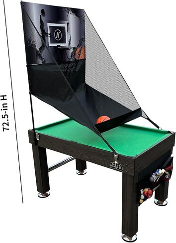 KICK Morpheus 55″ 5 in 1 Multi-Game Table - Combo Game Table Set - Foosball, Billiards/Pool, Glide Hockey, Table Tennis, and Basketball for Home, Game Room, Friends and Family! in Kuwait