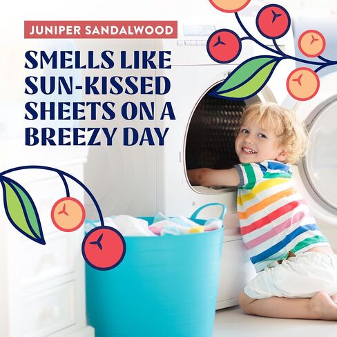 Ultra Concentrated Liquid Laundry Detergent Soap, 192 loads (96 oz), Long Lasting Scent, 90% Less Plastic, No Harsh Chemicals, Juniper Sandalwood, Defeats Stains & Odors, HE/Standard Compatible in Saudi Arabia