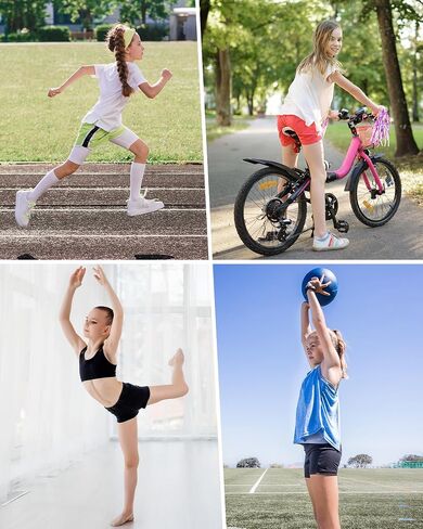 5" Girls Volleyball Shorts High Waist Spandex Shots Youth Kids Athletic Compression Shorts for Yoga Dance Biker in Kuwait