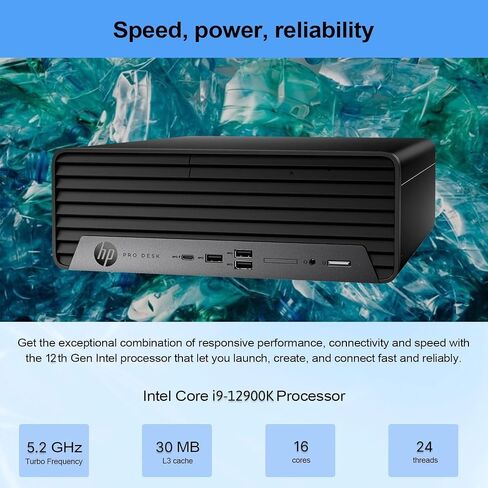 HP New ProDesk 400 G9 Small Form Factor Desktop, Intel i7-12700K Processor (Beats i5-13500), 64GB RAM, 2TB SSD, Wi-Fi 6, HDMI, Type-C, DP, Support 4K, Wired Keyboard and Mouse, Windows 11 Pro in Saudi Arabia