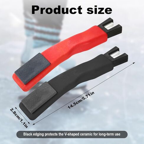 2pcs Ice Skate Sharpener, Ice Skate Blade Sharpener Hockey Skate Sharpener Ice Skate Blade Sharpening Tool Hockey Skate Blade Sharpener Hockey Accessories for Hockey Skates in Kuwait