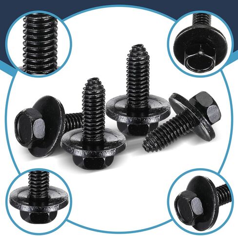 50 Pcs 5/16"-18 x 7/8" Indented Hex Head Body Bolts, Metal Fasteners Automotive Body Screws for Trucks Fender Bolt for Car in Kuwait
