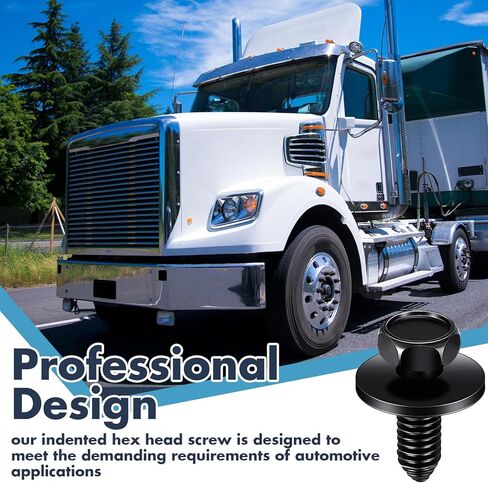 50 Pcs 5/16"-18 x 7/8" Indented Hex Head Body Bolts, Metal Fasteners Automotive Body Screws for Trucks Fender Bolt for Car in Kuwait