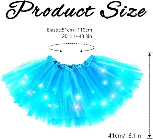 REETAN LED Tutu Skirt Light Up Layered Skirts Christmas Fashion Performance Tutu Costume for Women and Girls in Saudi Arabia