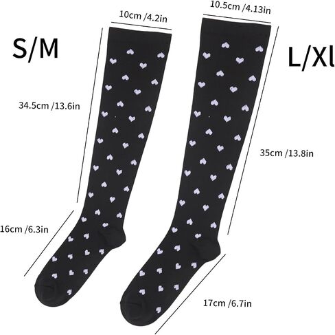 3 Pairs Compression Socks for Women 15-20 mmHg, Circulation Support for Nurses Pregnancy Running Hiking, Varicose Veins, Travel Flight in Saudi Arabia