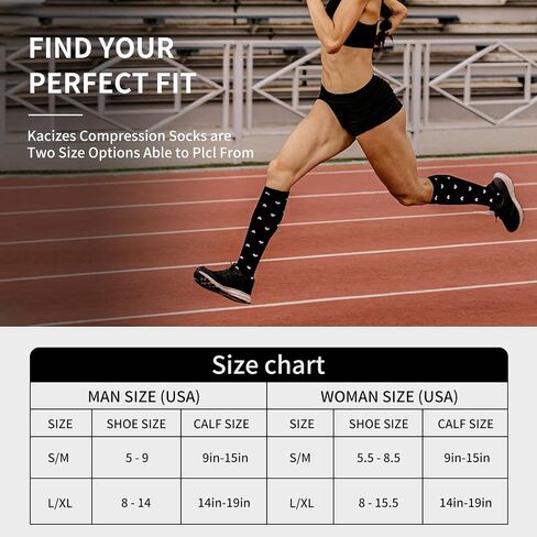 3 Pairs Compression Socks for Women 15-20 mmHg, Circulation Support for Nurses Pregnancy Running Hiking, Varicose Veins, Travel Flight in Saudi Arabia