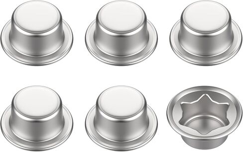 6 Pcs Spring Steel Push on Pushnut Cap, Permanent Washer Caps Fits 1/2" Axles, Axle Cap Nut for Hand Trucks, Rolling Bins, and Lawn Wagons - Perfect Alternative for Cotter Pins in Kuwait