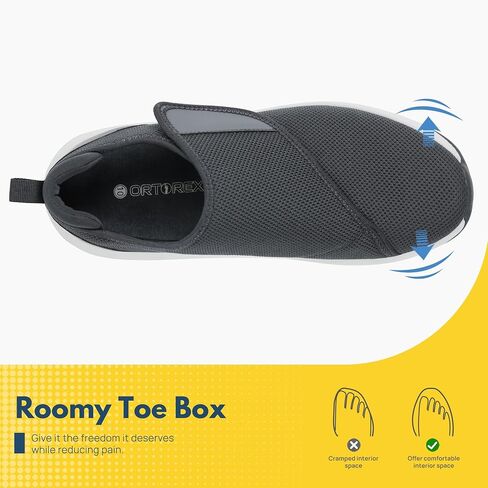 Men Orthopedic Diabetic Walking Shoes Edema Shoes for Swollen Feet in Kuwait