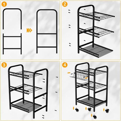FZK Garden Tool Organizer,Garage Storage,Garden Tool Organizer for Garage,Yard Tool Organizer for Garage,Wheeled Garden Tool Rack,Up to 40 Long-Handled Garden Tool Storage,Garage Tool Organizer in Saudi Arabia