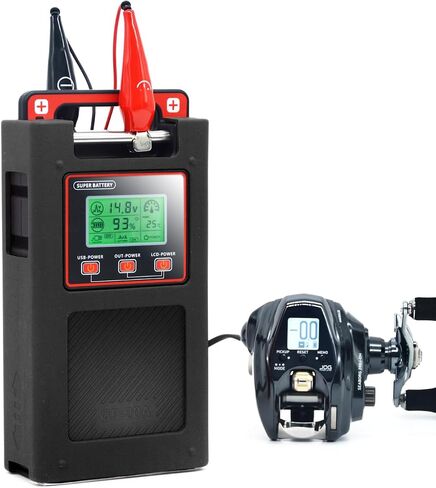GP20A 14.8V Electric Reel Battery Compatible with Daiwa Tanacom 1000 750 Seaborg 500MJ Leobritz Shimano Plays BeastMaster ForceMaster Fishing Reel Battery with Charger and 1.5M Power Cord in Saudi Arabia