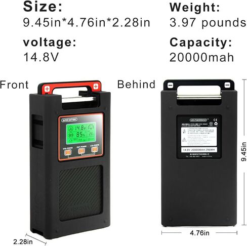 GP20A 14.8V Electric Reel Battery Compatible with Daiwa Tanacom 1000 750 Seaborg 500MJ Leobritz Shimano Plays BeastMaster ForceMaster Fishing Reel Battery with Charger and 1.5M Power Cord in Saudi Arabia