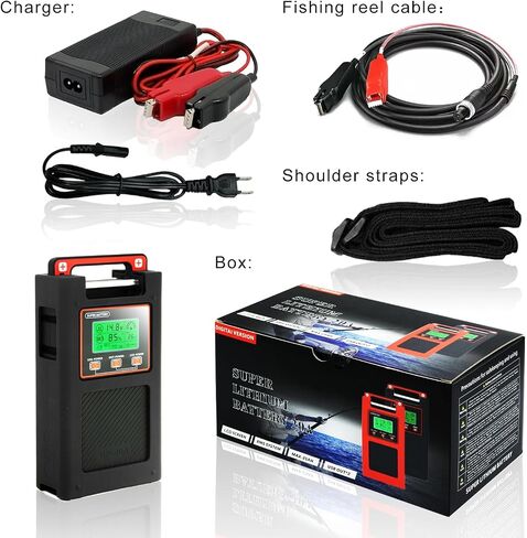 GP20A 14.8V Electric Reel Battery Compatible with Daiwa Tanacom 1000 750 Seaborg 500MJ Leobritz Shimano Plays BeastMaster ForceMaster Fishing Reel Battery with Charger and 1.5M Power Cord in Saudi Arabia