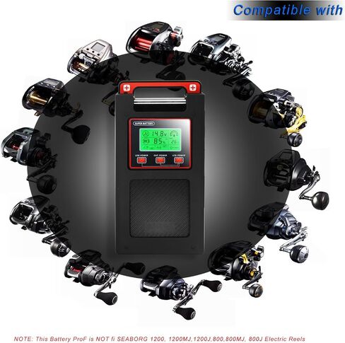 GP20A 14.8V Electric Reel Battery Compatible with Daiwa Tanacom 1000 750 Seaborg 500MJ Leobritz Shimano Plays BeastMaster ForceMaster Fishing Reel Battery with Charger and 1.5M Power Cord in Saudi Arabia