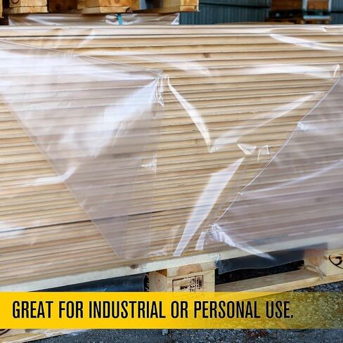 Aluf Plastics 6 MIL Thick Extra Strong Heavy Duty Clear All Purpose Vapor and Moisture Barrier Sheet Tarp/Drop Cloth - 10' x 25' - for Painting, Furniture, Carpet, Contractor, & Construction in Kuwait