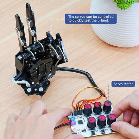 HIWONDER Robot Hand Five Fingers Support Secondary Development Solely Movement Bionic Robot Mechanical Arm Hand DIY Robot（Right Hand） in Kuwait