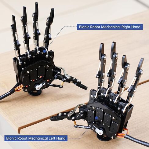 HIWONDER Robot Hand Five Fingers Support Secondary Development Solely Movement Bionic Robot Mechanical Arm Hand DIY Robot（Right Hand） in Kuwait