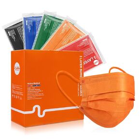 Face Masks Disposable 100Pcs, 3 Layer Comfy Breathable Face Masks for Adults, Multicolor Individually Wrapped