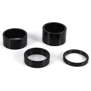 Headset Spacer, Headset Stem Front Stem Fork Washers 4 Pieces 5mm/10mm/15mm/20mm Aluminum Alloy Headset Spacers Mountain Fit for MTB Mountain Bike, Road Bike