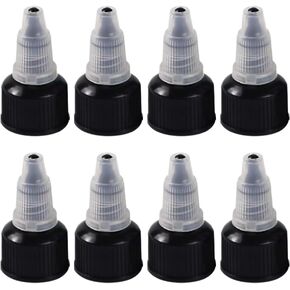 15 Pcs 24/410 Bottle Twist Top Caps Glue Bottle Replacement Caps Plastic Squeeze Bottle Caps Dispensing Caps for Craft Art Glue