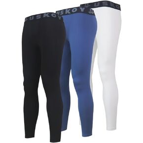 3, 2 or 1 Pack Men's Compression Pants Sports Baselayer Basketball Bottoms Cycling Tights Workout Leggings