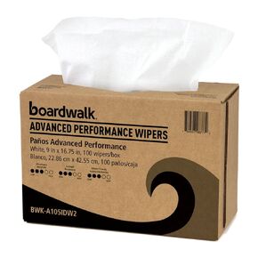 Boardwalk BWK-A105IDW2 9 in. x 16.75 in. Advanced Performance Wipers - White (1000/Carton)