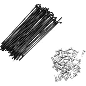 Bike Spokes Bicycle Spokes 14G Mountain Bike Spokes Steel Black 36Pcs