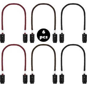 SATINIOR mens 6 Pieces Adjustable Strap Clips Retainers Windproof Clip Cap, Black, Large