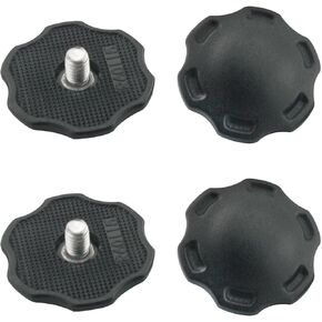 4PCS M4 Rubber Head Hand Screws Rugby Helmet Finger Screws Black for Youth Helmets Jaw Strap Stabilisation System