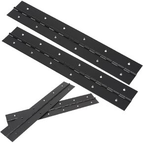 12Inch Piano Hinge Heavy Duty, 4PCS Black Stainless Steel Long Piano Hinges Boat Hinges, 2''Open Width for Folding Cabinet Door Butt Hinge