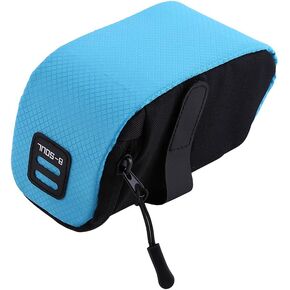 Bike Seat Bag 3D Shell Cycling Seat Pack Super Light Bike Rear Saddle Cycling Seat Bag Tail Pouch Package Under seat Storage Bag Bike Seat Pack for Mountain Road (Blue)