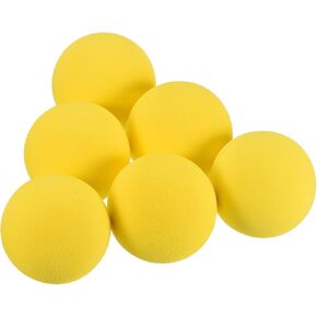 YOKIVE 10 Pcs Golf Foam Ball, Sports EVA Sponge Balls Exercise Flight Swing Practicing for Indoor Golf Training(Yellow, 42-mm)