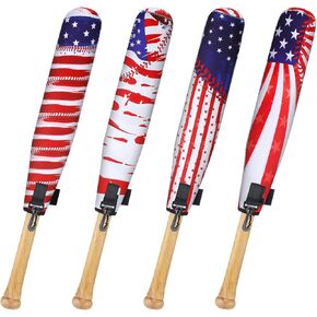 4 Pcs Baseball Bat Sleeve Softball Bat Warmer 18 x 2.4 Inch Lightweight Baseball Bat Cover Softball Bat Sleeve Protector Essential Baseball Bat Accessories with Hook for Adult Sport Bat