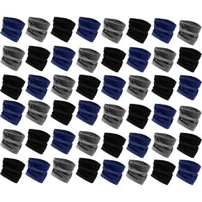 48 Pack Winter Scarves, Warm Winter Fleece Scarf Bulk Wholesale Donation Unisex Men Women
