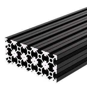 GASHER 10PCS Aluminum Extrusion Black 500mm T Slot 2020 Aluminum Profile Extrusion Linear Rail Extrusion European Standard, for 3D Printer Parts and CNC Machine (19.7")