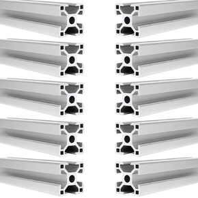 10PCS T Slot 3030 Aluminum Extrusion 39.4 Inch,European Standard Anodized Linear Rail,for DIY 3D Printer and CNC Machine Black