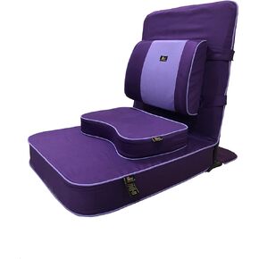 Friends of Meditation Extra Large Relaxing Meditation and Yoga Chair with Back Support and Meditation Block (Purple, Pack of 1)