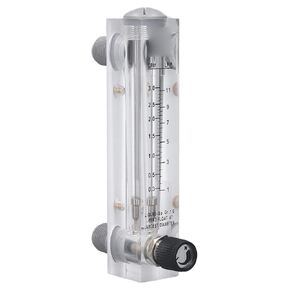 Water Liquid Flow Meter, 0.3‑3GPM Adjustable Panel Mount Type Flowmeter 4% Accuracy Acrylic Transparent Liquid Meter Tool for Measure and Control The Flow Rate of Liquid Medium