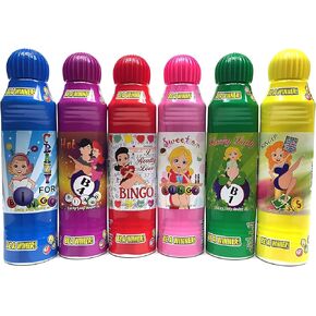 Lucky Lady Bingo Daubers for Adults - 6-Pack Assorted Colors Bingo Markers - Smooth & Even Application, Non-Drip & Quick-Dry Formula Bingo Dotters, Bingo Accessories - Made with Dab-O-Ink Bingo Dauber