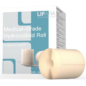Medical-Grade Hydrocolloid Roll - Sterile & Cut-to-Size, Used as Wound Dressing, Acne Patch, Bandage, Nose & Eye Patch - Flexible & Waterproof, Must-Have for First Aid Kit (2in*16ft)
