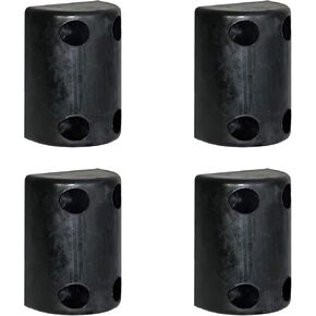 Buyers Products B45001 Precision Molded Rubber Bumper, 6 in X 3.5 in X 3.5 in, Set of Four, Rubber Dock Bumpers For Buffer
