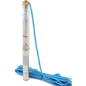 3 Inch Submersible Well Pump 0.75Hp Deep Well Pump 110V/60Hz Electric Well Pump 1"Outlet 80mm Tube Vertical Well Pump 223ft Head 18.5GPM Well Pump for Garden,Ponds Livestock Fountain Agricultural