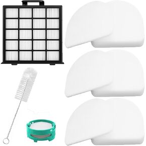 Shark AZ4002 Replacement Parts Filter Compatible for Shark Detect Pro Max Upright Vacuum AZ4000 AZ4002 AZ4000C - 1 HEPA Filters 3 Foam & Felt Filters 1 Cleaning Brush