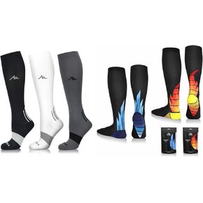NEWZILL Medical Compression Socks for Women & Men Circulation 20-30 mmHg, Best for Running Athletic Hiking Travel Flight Nurses