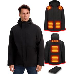 Unilove Heated Jacket for Men with 15000mAh Battery Pack,7 Heating Zones Electric Heated Coat for Men Hunting Outdoor